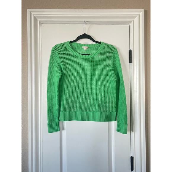 Green Gap Stitch Sweater Crew Neck Long Sleeve Size Small - Picture 1 of 5